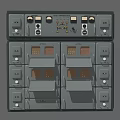 Heavy Duty Electrical Industrial Equipment With Control Panels Meters Buttons And Drawer Units