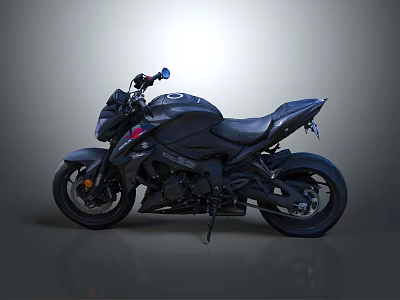 Sleek Black Motorcycle With Modern Design Sporty Body And Comfortable Seat Features 3d model