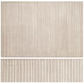 Beige Textured Square Rugs With Striped Patterns 3d model