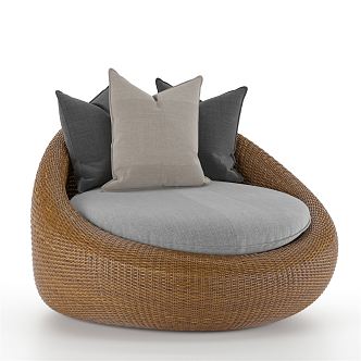 Modern Armchair Garden Rattan Chair 3d model