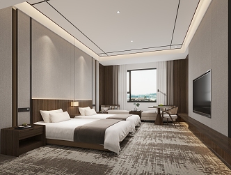 Hotel Rooms 3d model