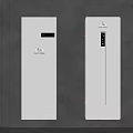 Two White Vertical Life Brand Appliances With Digital Screens And Buttons