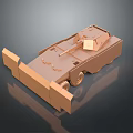 Golden Tank Model With Sleek Modern Design For Display Showcase 3d model
