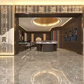Luxury Elegant Jewelry Store Interior Design With Round Display Counters And Premium Refined Decorations