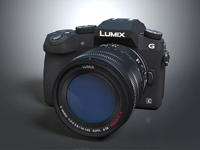 LUMIX G Professional Camera With LEICA Lens And Black Body Design 3d model