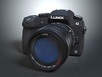 modern camera panasonic camera reflex camera slr camera 3d model