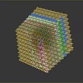 Intricate Modern Hexagonal Woven Furniture Structure With Geometric Design And Decorative Elements