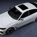 White Modern Sedan Car With Sleek Front Grille Design And Black Alloy Wheels