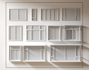 Modern windows combination windows glass windows floor-to-ceiling windows balcony windows bay windows bedroom windows sliding windows casement windows doors and windows 3d model
