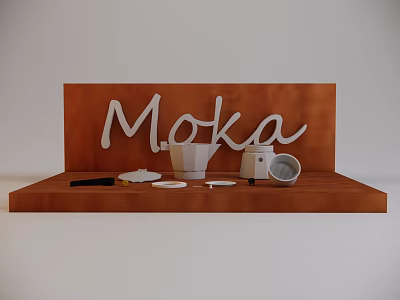 Modern coffee machine coffee appliance combination 3d model