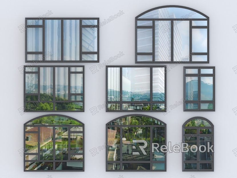 window glass window casement window sliding window aluminum alloy window broken bridge aluminum window bay window glass door floor-to-ceiling window model