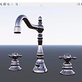 Elegant Tall Spout Brass Bathroom Faucet With Two Handles Design