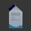 Fresh Milk Carton with Blue Cap Natural Cold Fresh 250ml Packaging
