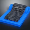 Hardware Tools Metal Chain Placed on Blue Base with Sturdy Structure