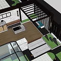 Modern Courtyard Garden Design Featuring Paved Flooring Various Plants And Outdoor Seating Area
