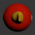 Poké Ball Toy Model With Yellow Stick And Red White Design