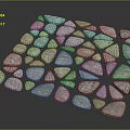 Natural Gray Irregular Shaped Stones With Rough Texture On Dark Background