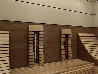 Modern sauna room steam room 3d model