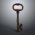 Vintage Bronze Key Shaped Jewelry Pendant With Classic Design And Metal Craft