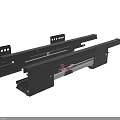 Black Metal Heavy Duty Sliding Rails For Furniture Hardware With Mounting Holes
