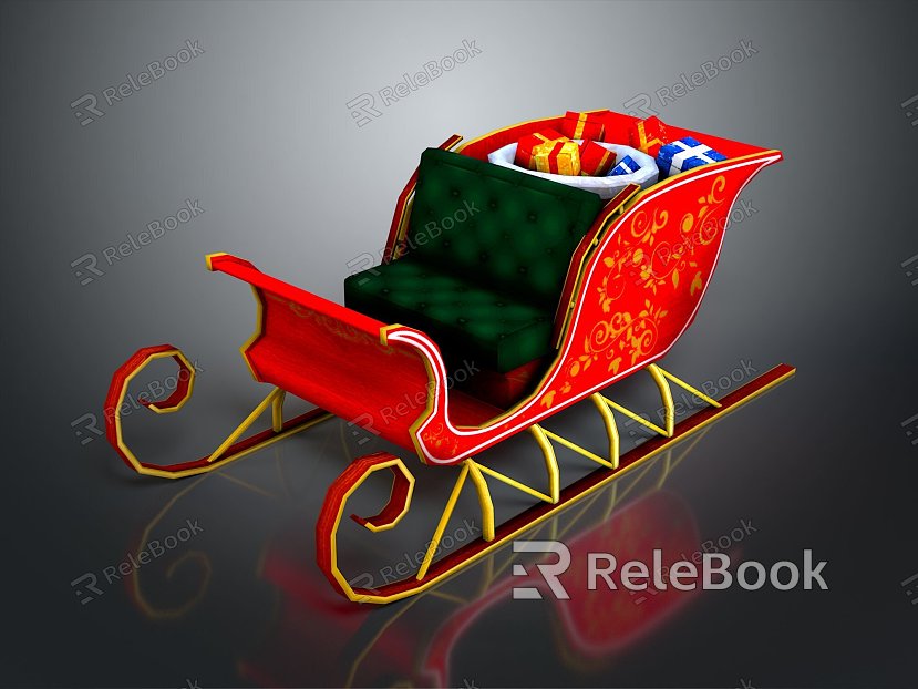 Sleigh Carriage Christmas Carriage Christmas Carriage Santa Claus Sleigh Carriage Luxury Carriage European Carriage model