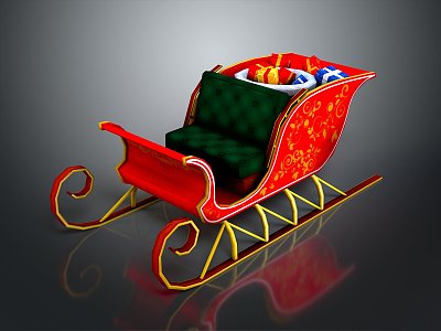 Sleigh Carriage Christmas Carriage Christmas Carriage Santa Claus Sleigh Carriage Luxury Carriage European Carriage model