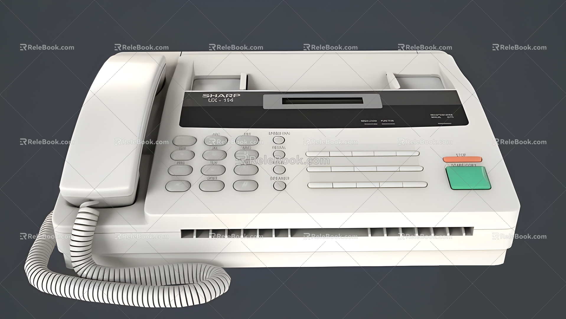 Modern Fax Machine Modern Realistic Machine Equipment Telephone Fax Machine Intelligent 3d model