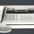 Professional Business Equipment Fax Machine With White Telephone Handset Control Panel And Digital