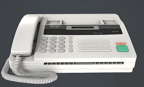 Modern Fax Machine Modern Realistic Machine Equipment Telephone Fax Machine Intelligent 3d model