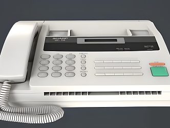 Modern Fax Machine Modern Realistic Machine Equipment Telephone Fax Machine Intelligent 3d model