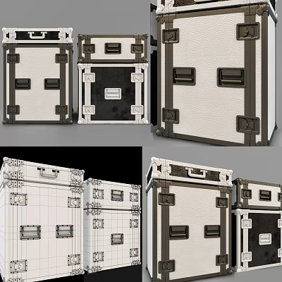 Industrial LOFT Safe Box Leather Box Safe Combination 3d model