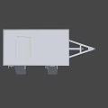 White Mobile Service Trailer with Service Menu Doors Two Side Stairs and Dual Wheels