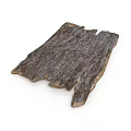 Dried Plant Bark With Natural Dark Texture And Rough Surface