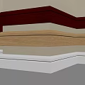 Decorative Lines At Wall Corner With Wooden And Colored Layers For Interior Design