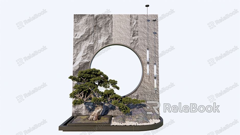 New Chinese landscape sketch Zen modeling pine model