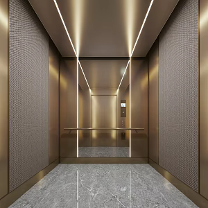Modern elevator car 3d model