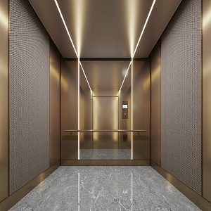 Modern elevator car 3d model