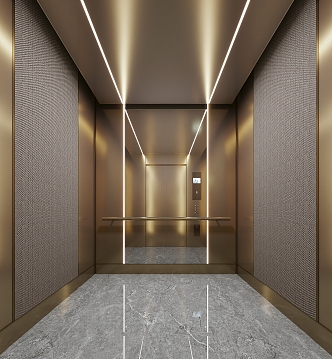 Modern elevator car 3d model