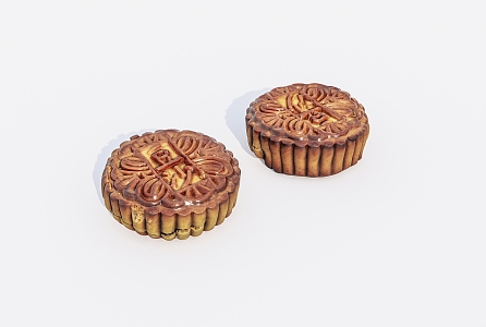 gourmet cake with bean paste filling 3d model