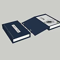Traditional Chinese Books With Blue Covers Open Pages And Classic Calligraphy Elements
