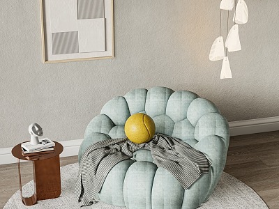 Modern Bubble Sofa Single Sofa Artistic Sayings 3d model