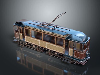 streetcar tram system city tram 3d model