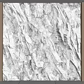 Gray And White Textured Natural Stone Background Wall With Wooden Frame