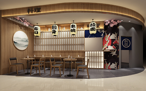 Japanese Sushi Restaurant 3d model