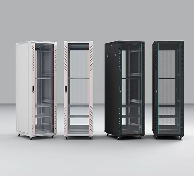 Network Cabinet Network Server Cabinet White Network Cabinet Black Network Cabinet Server Cabinet Glass Door Network Cabinet Network Room Cabinet 3d model