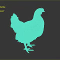Vibrant Orange Chicken Standing With Bright Feathers On Dark Background