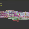 White and Orange Striped Aerospace Spacecraft Model With Detailed Design Elements