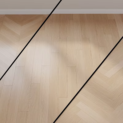 Wooden Floor Design Featuring Herringbone Pattern Straight Planks And Black Strips 3d model