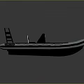 Modern Black And White Inflatable Boat With Seats And Console Design