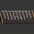 portable synthesizer mixer reverberator tuner mixer mixing equipment 3d model